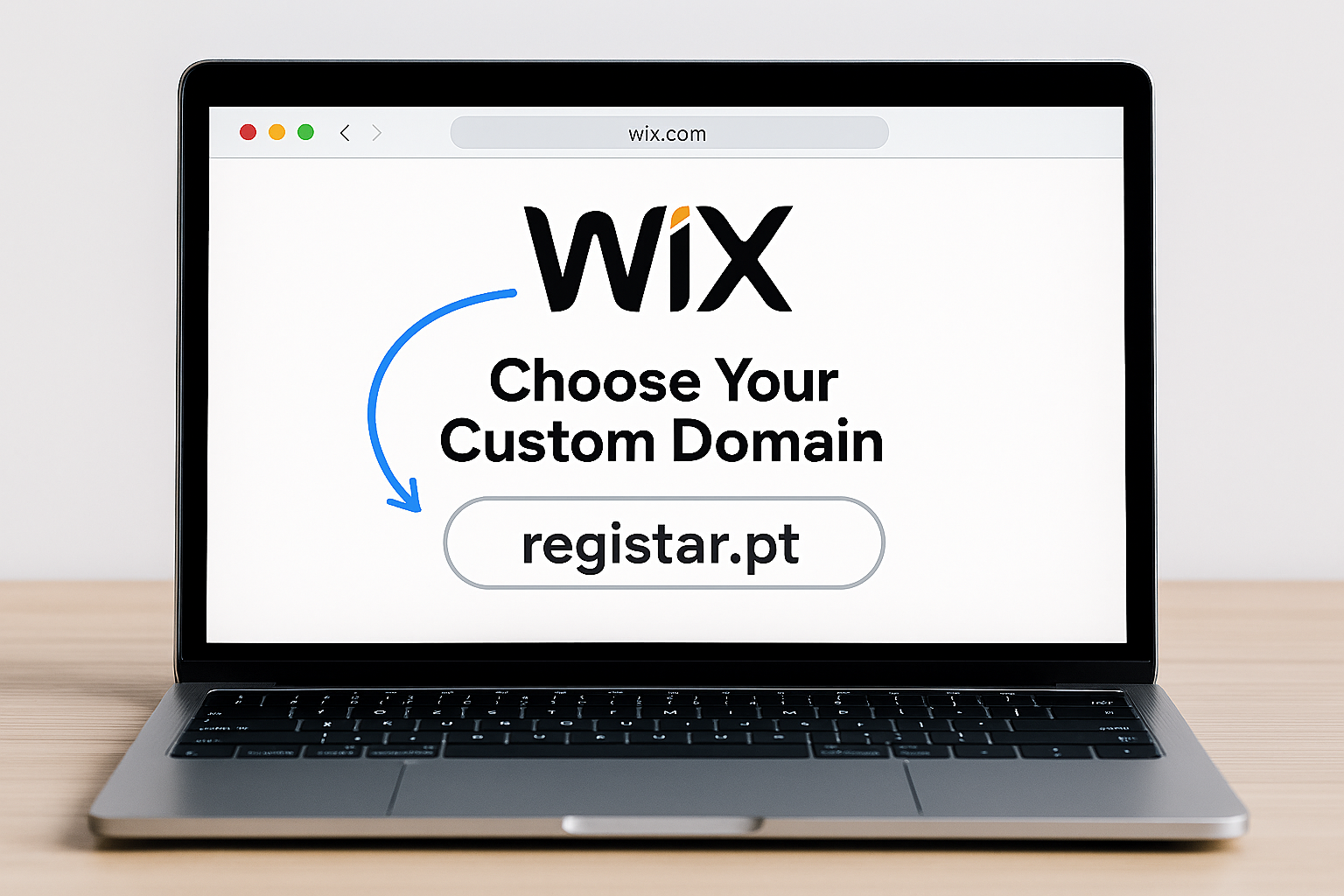 o meu domínio na Wix