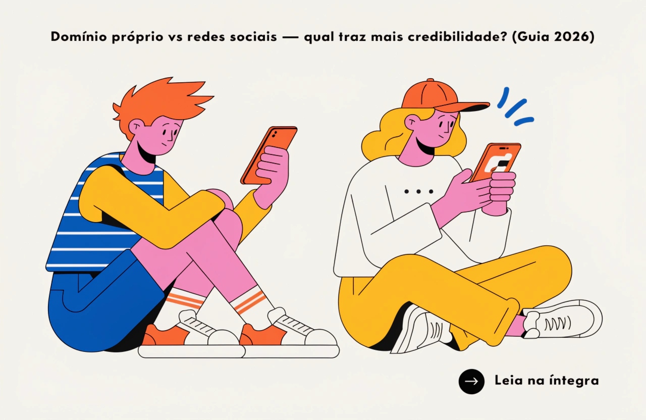 Domínio próprio vs redes sociais